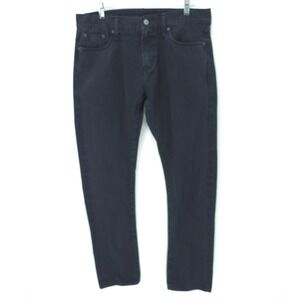 Jean Shop Jeans Mens 33 Navy Mick 100 Cotton Dark Wash Straight Leg 5 Pocket